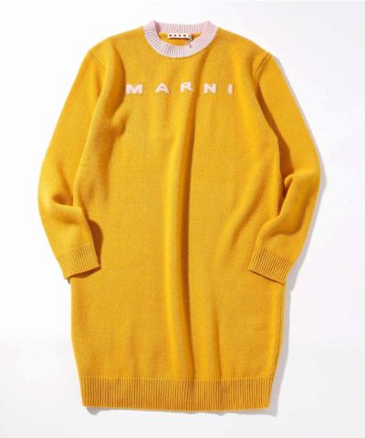 MARNI(マルニ)Kids & Junior ブランドロゴ長袖ニットワンピース