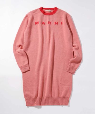 MARNI(マルニ)Kids & Junior ブランドロゴ長袖ニットワンピース