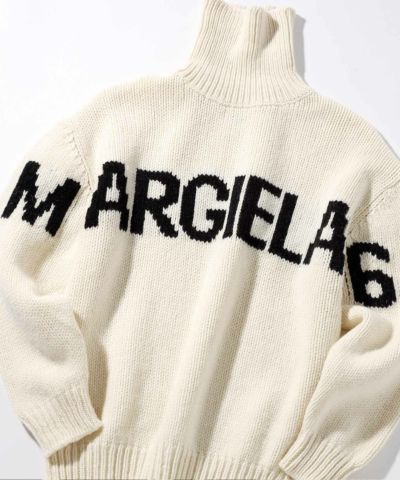 MM6 Maison Margiela(エムエム6 メゾン マルジェラ)Kids & Junior ブランドロゴ長袖タートルネックニット