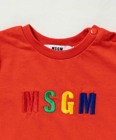 MSGM(エムエスジーエム)Baby ブランドロゴ半袖Tシャツカットソー