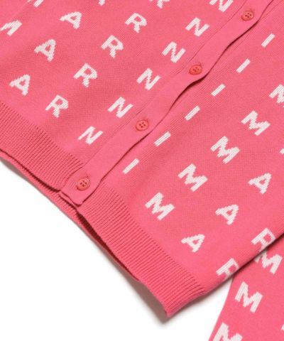 MARNI(マル二)Kids & Junior ブランドロゴニットカーディガン