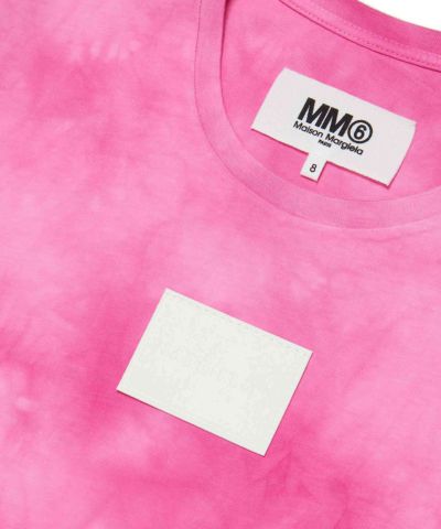 MM6 Maison Margiela(エムエムシックス)Kids & Junior ブランドロゴタイダイ柄半袖Tシャツカットソー