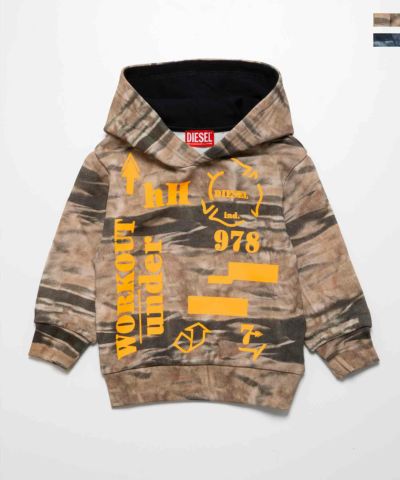DIESEL(ディーゼル)Kids & Junior グラフィックフーディーパーカー
