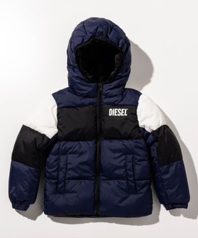 DIESEL(ディーゼル)Kids & Junior ブランドロゴ中綿ジャケットコート