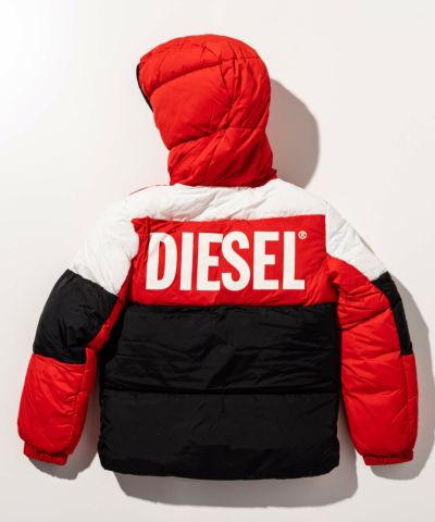 DIESEL(ディーゼル)Kids & Junior ブランドロゴ中綿ジャケットコート