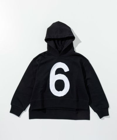 MM6 Maison Margiela(エムエムシックス)Kids & Junior ブランドロゴフーディーパーカープルオーバー