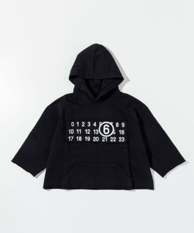 MM6 Maison Margiela(エムエムシックス)Kids & Junior ブランドロゴフーディーパーカープルオーバー