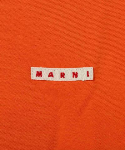 MARNI(マルニ)Kids & Junior ワンポイントブランドロゴレイヤードフーディーパーカープルオーバー