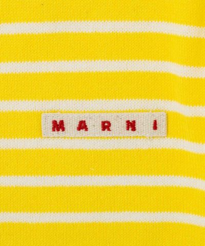 MARNI(マルニ)Kids & Junior ワンポイントブランドロゴボーダーカーディガン