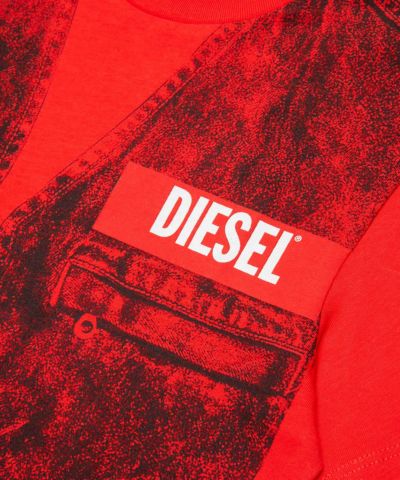 DIESEL(ディーゼル)Kids & Junior ブランドロゴベスト風半袖Tシャツカットソー