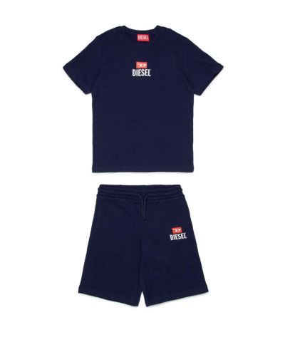 DIESEL(ディーゼル)Kids & Junior ワンポイントブランドロゴ半袖Tシャツショートパンツセットアップ