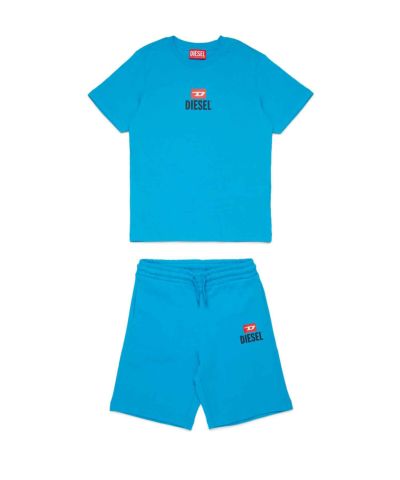 DIESEL(ディーゼル)Kids & Junior ワンポイントブランドロゴ半袖Tシャツショートパンツセットアップ