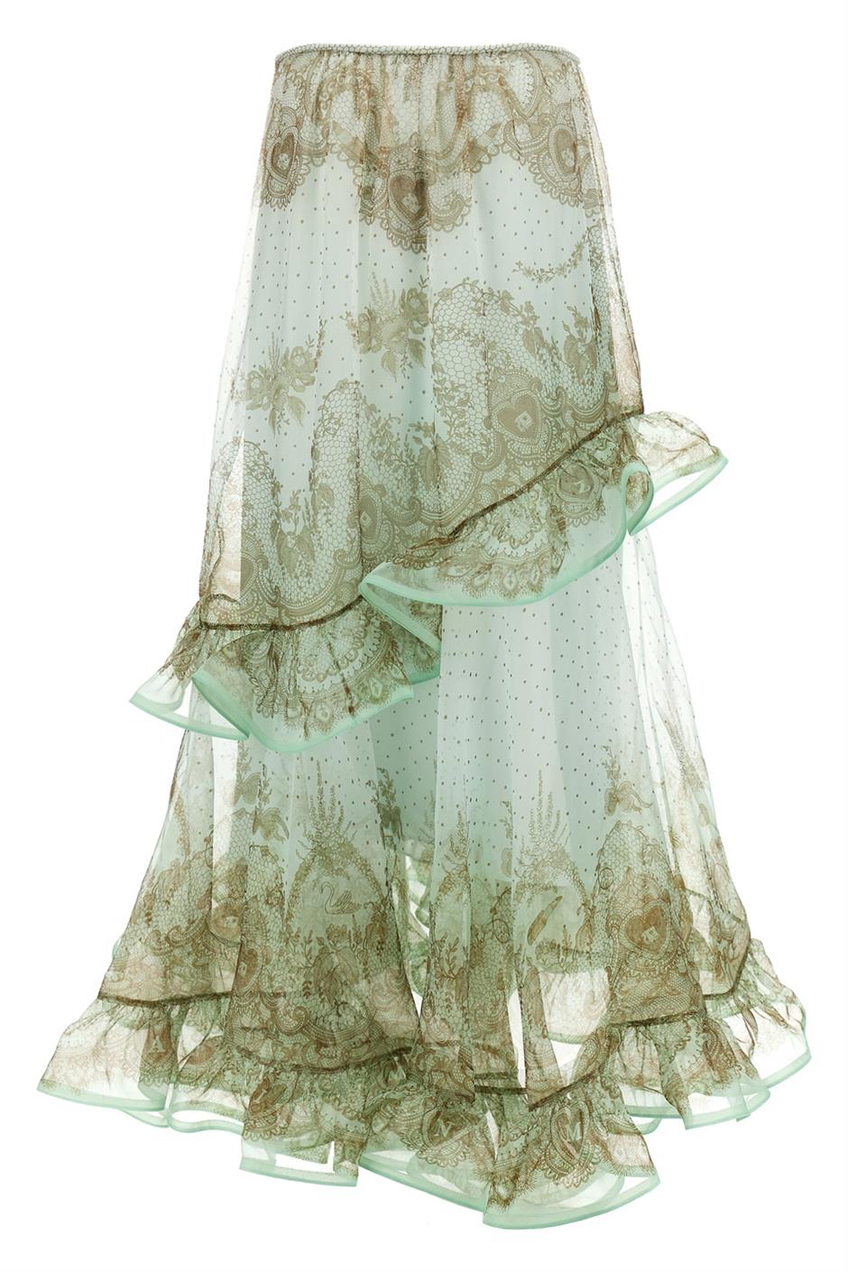'Crush Flutter Maxi' スカート