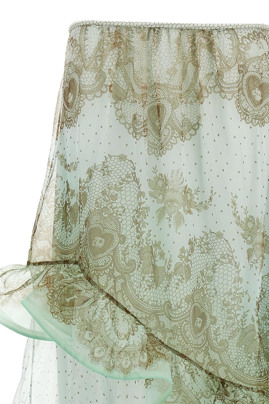 'Crush Flutter Maxi' スカート
