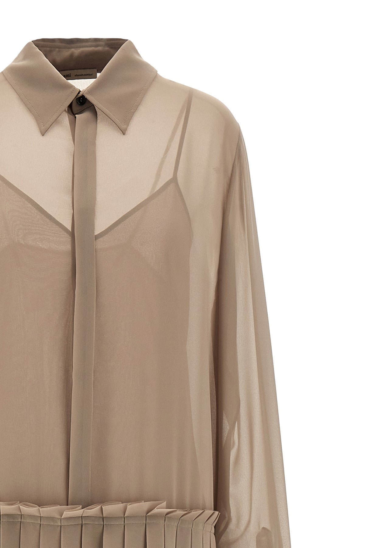 'Pleated Midi' ドレス