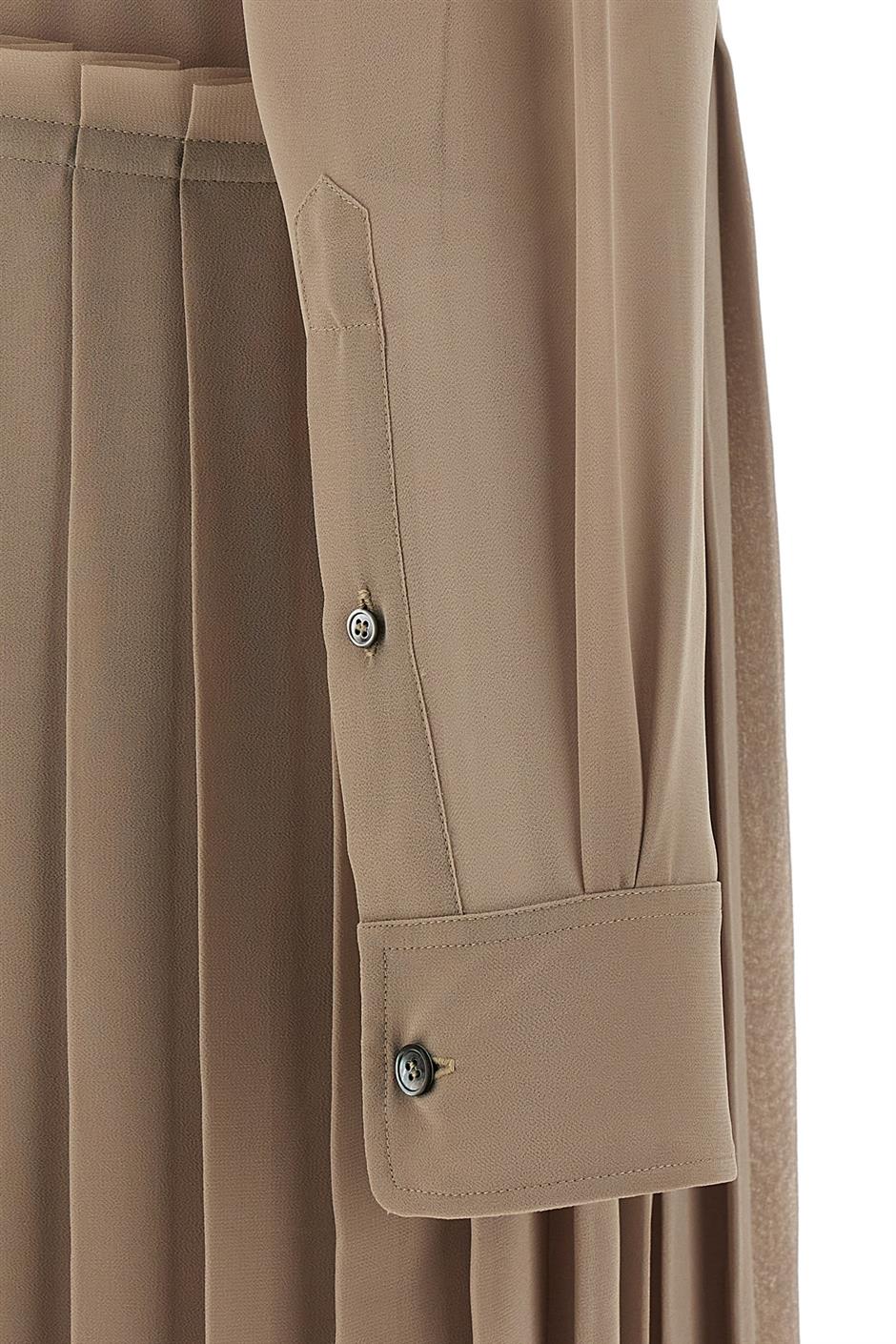 'Pleated Midi' ドレス