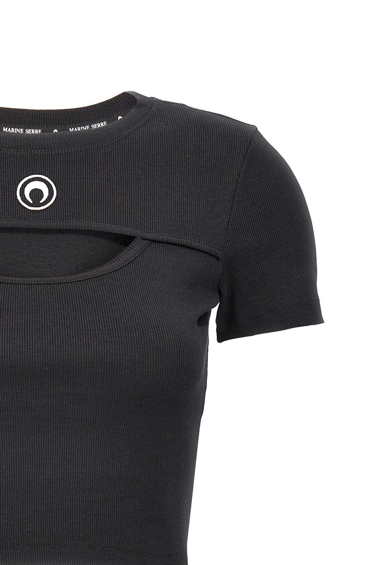 'Moon Logo' クロップド Tシャツ