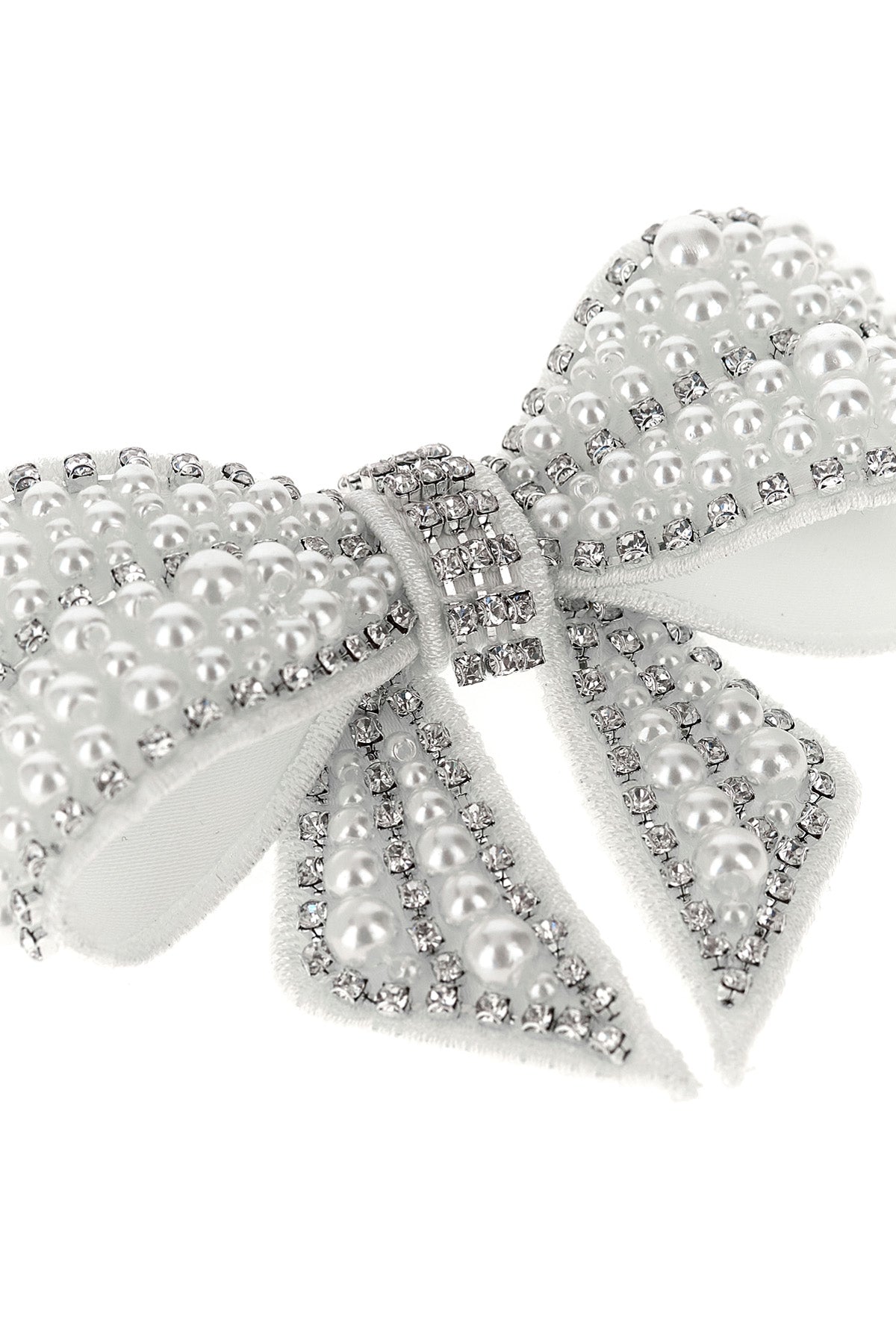 'Pearl Crystal Bow' クリップ