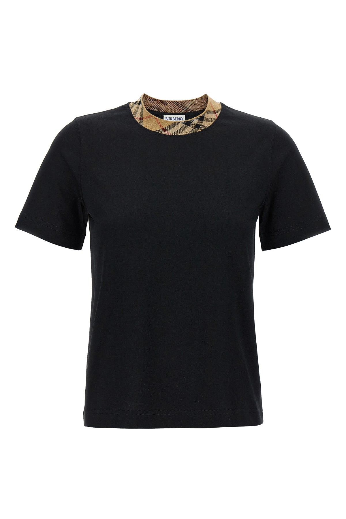 チェック ネック Tシャツ
