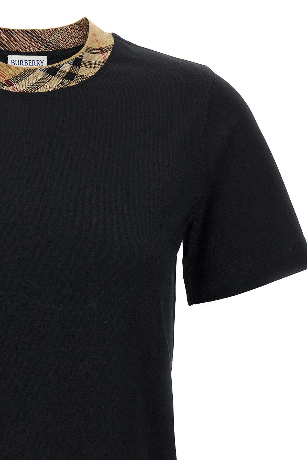 チェック ネック Tシャツ