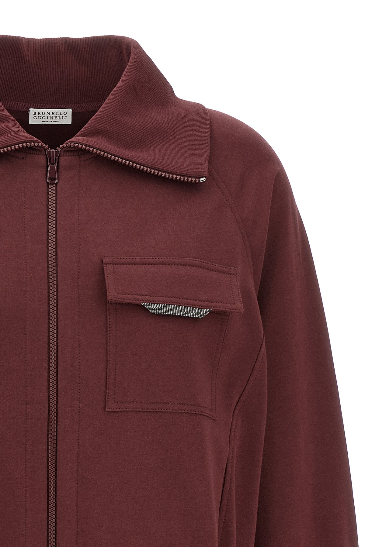 'Shiny Flap Detail' スウェットシャツ