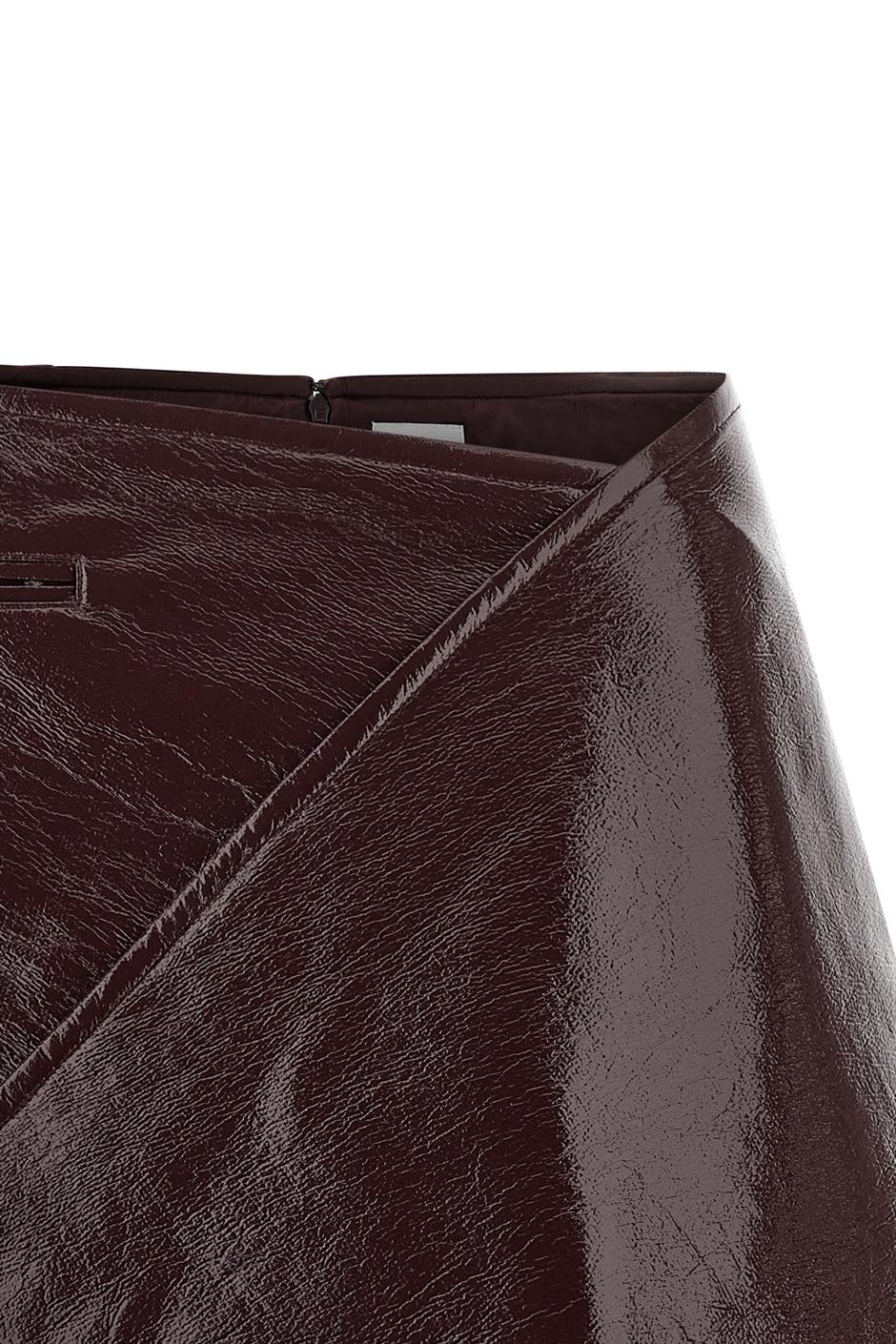 'Fold Vinyl Mini' スカート