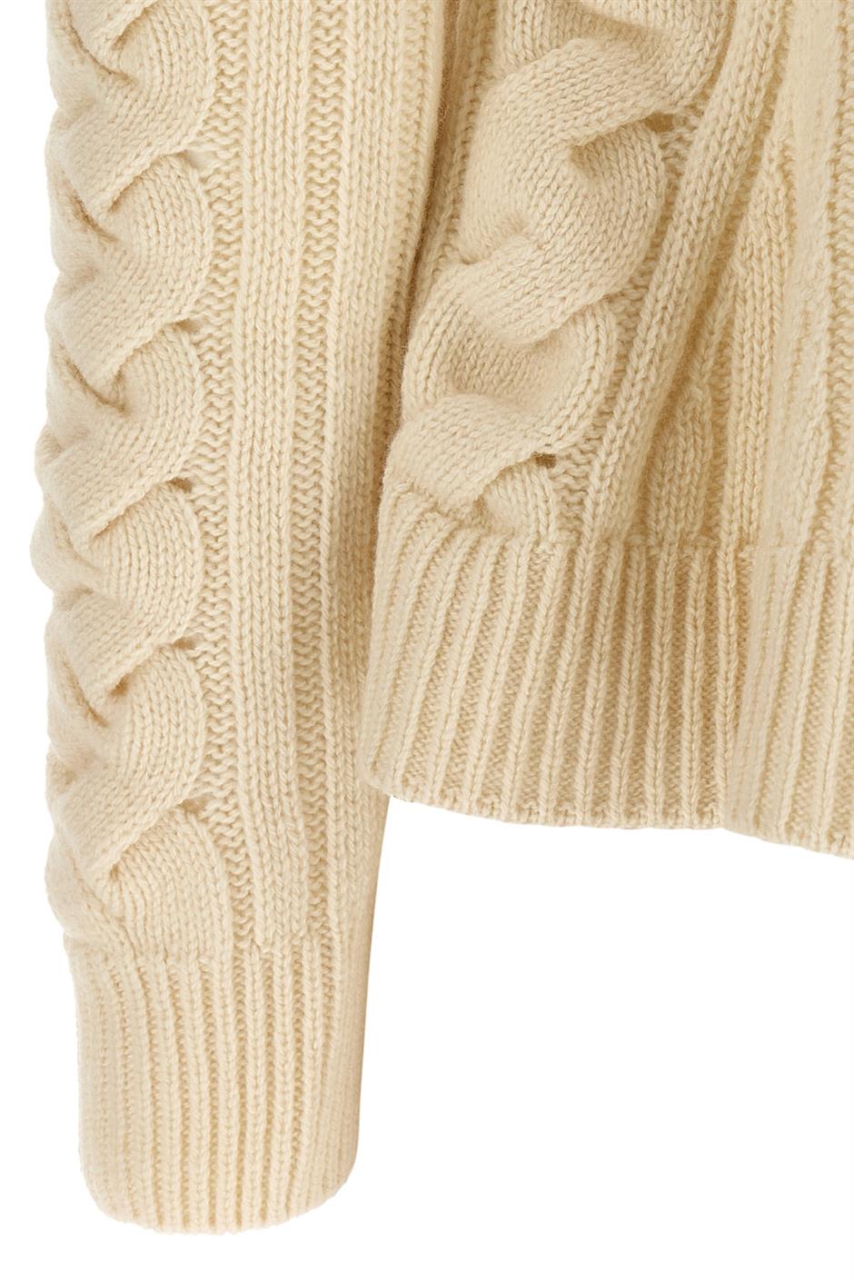 'Peplum Cable' セーター