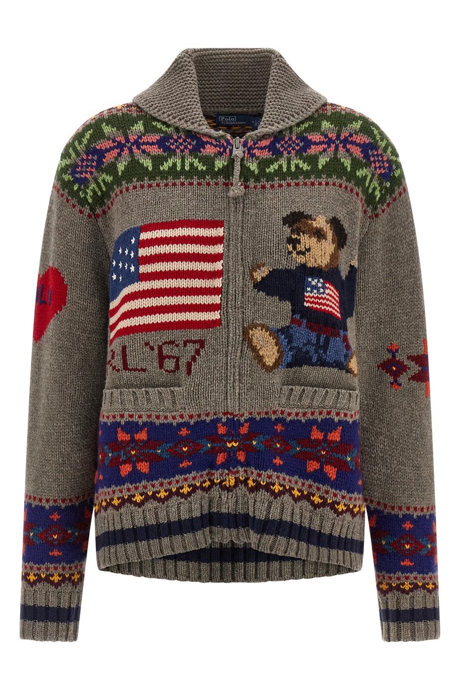 ラルフローレン ポロベア カーディガン Polo Bear Cotton V-Neck Cardigan | ラルフ ローレン公式