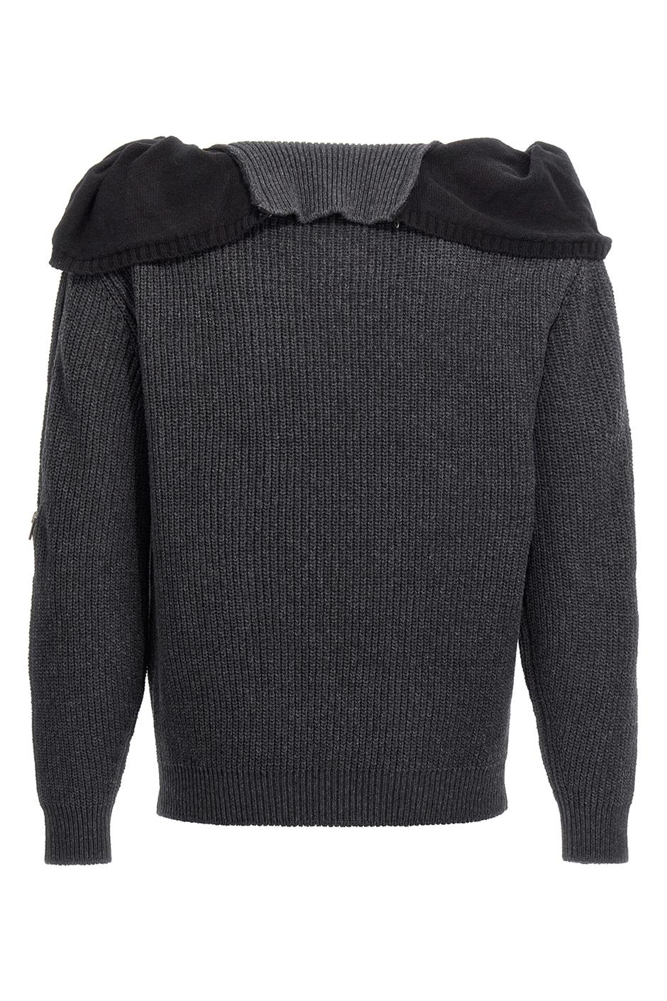 'Zip Insert High Neck' セーター