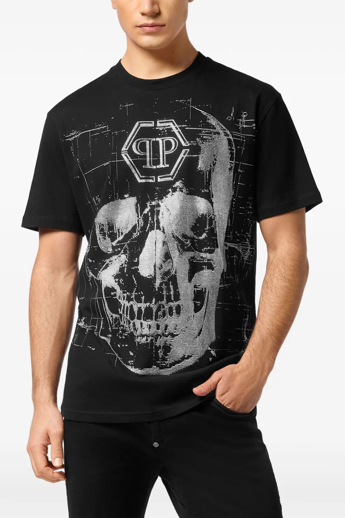 'Skull Strass' Tシャツ