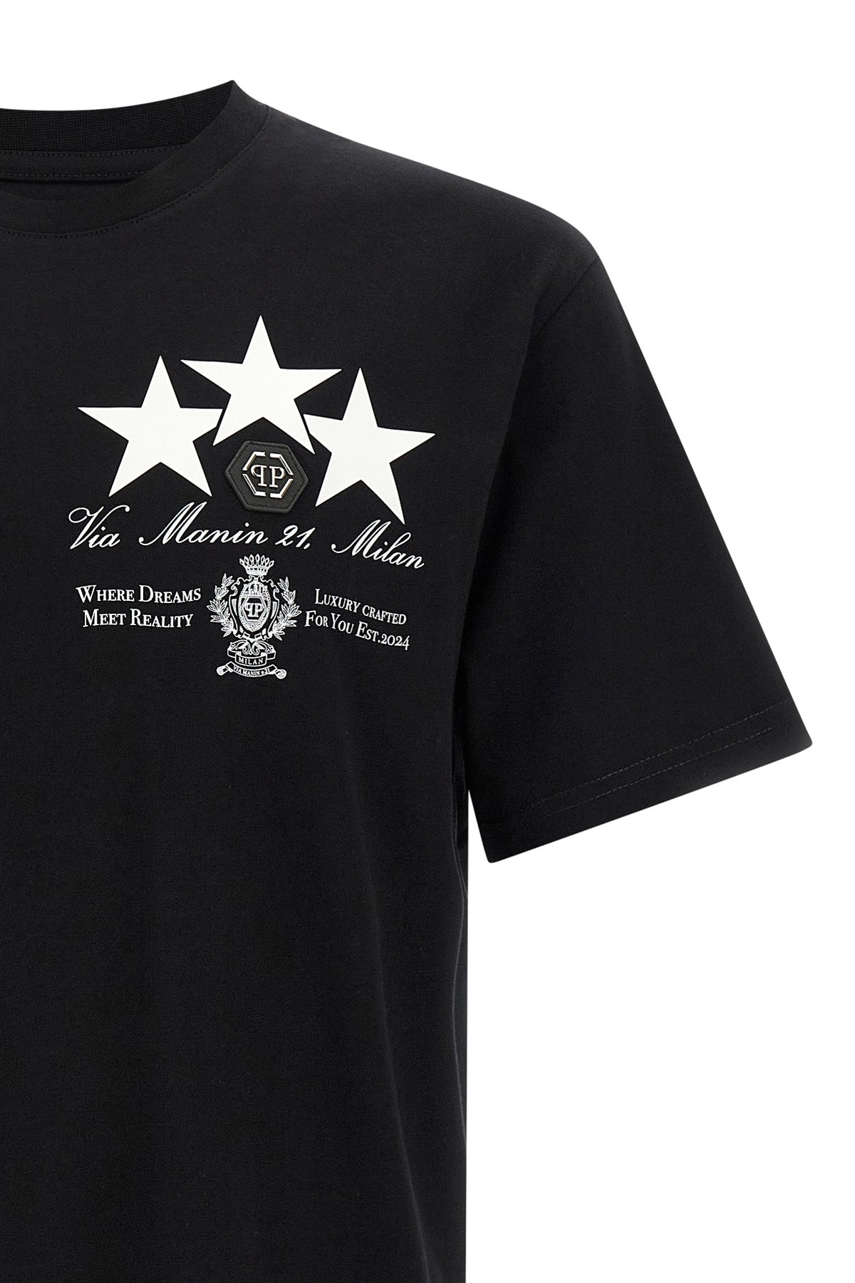 プリント アンド パッチ Tシャツ