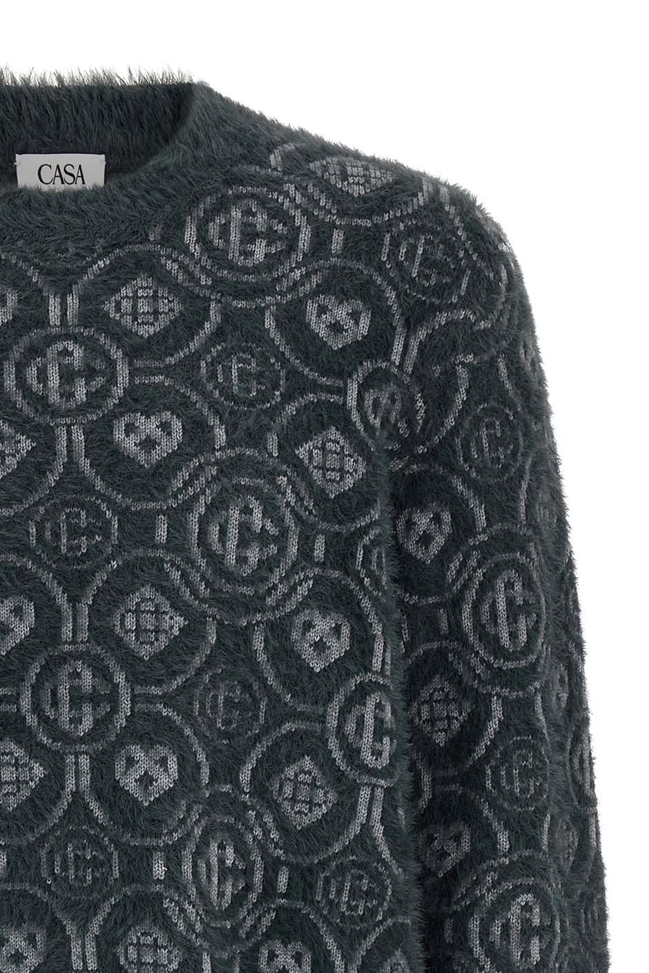 'Fluffy Monogram' セーター