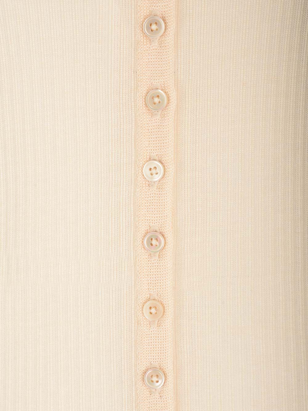 フィット トップ イン ベージュ リブ ジャージ