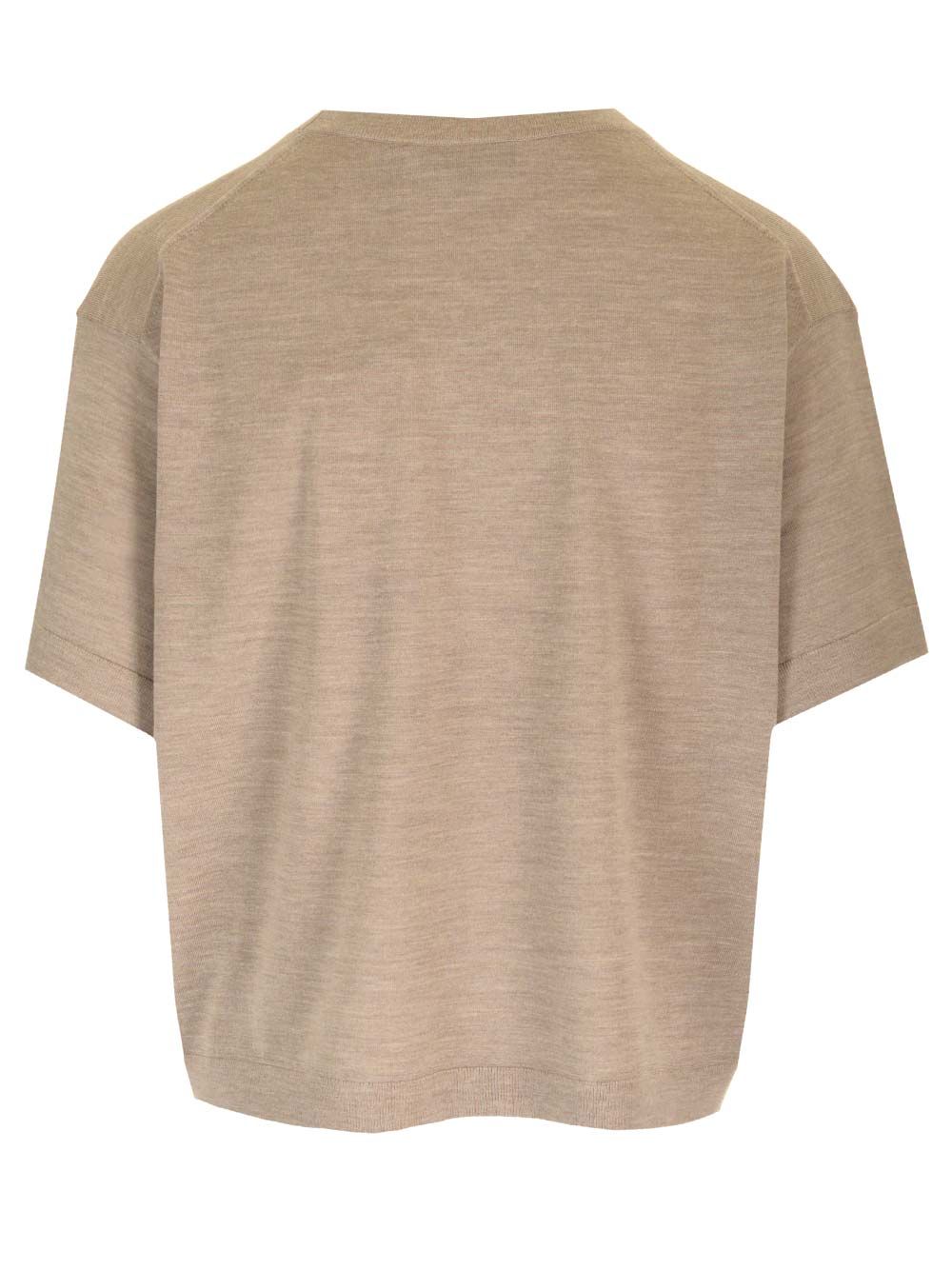 セオリー Tシャツ ウィズ オーバーサイズ フィット アンド クロップド ラウンド ネック アンド ショート