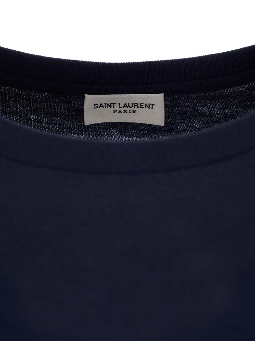 リバース ロゴ Tシャツ ウィズ フロント アンド バック サン ローラン プリント
