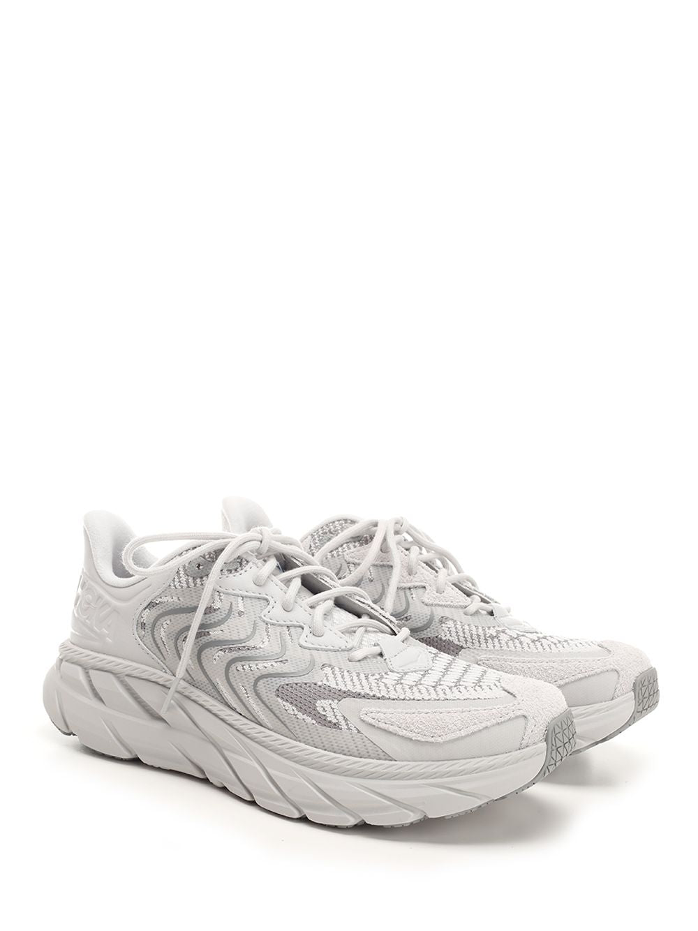 ライト グレー 9 スニーカー HOKA ウィズ ライト グレー テクニカル ファブリック アッパー ウィズ トング