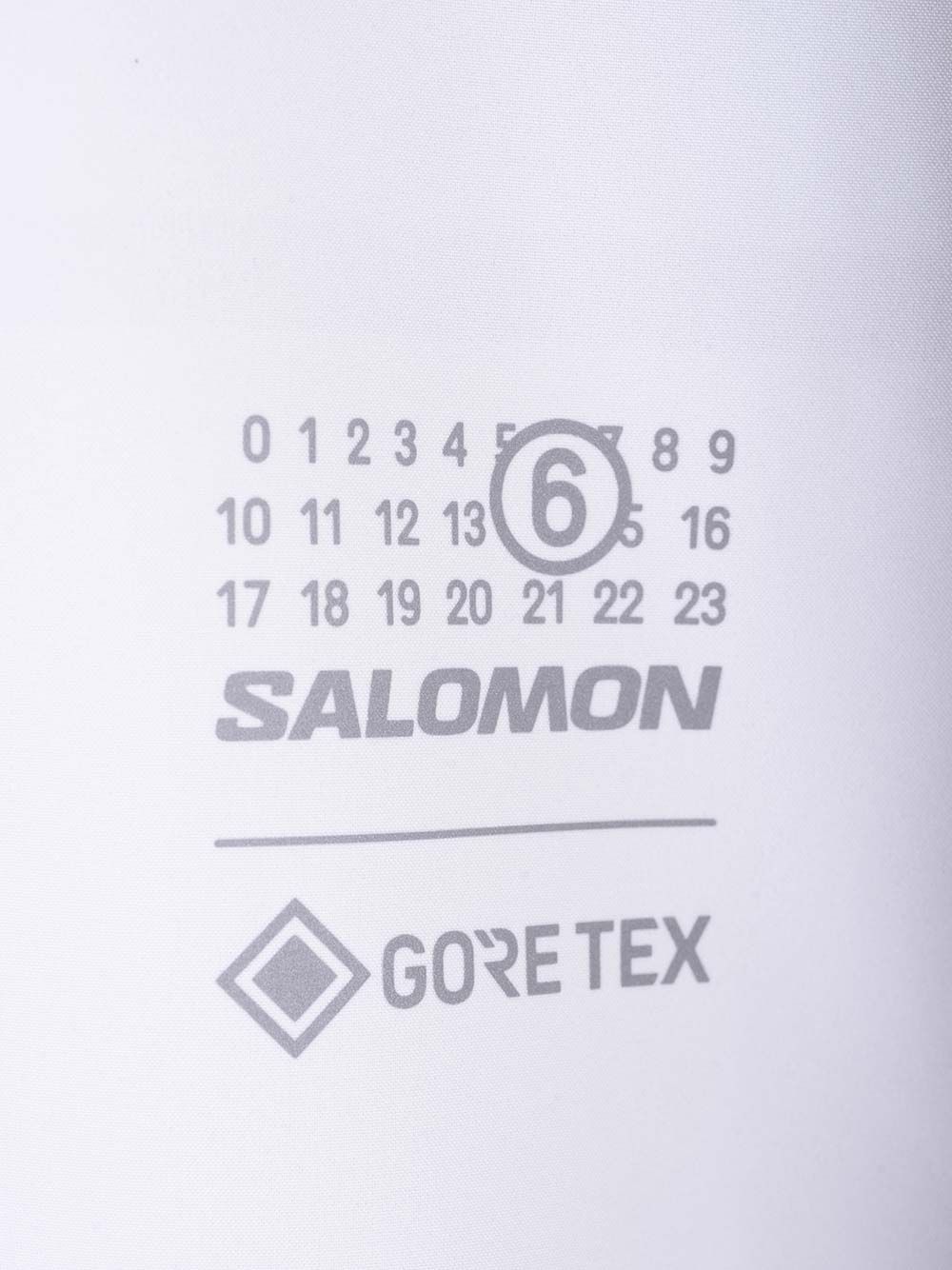 オーバーサイズ ホワイト テクニカル ファブリック シャツ MM6 Maison Margiela ウィズ ヒドゥン ボタン ファスナー