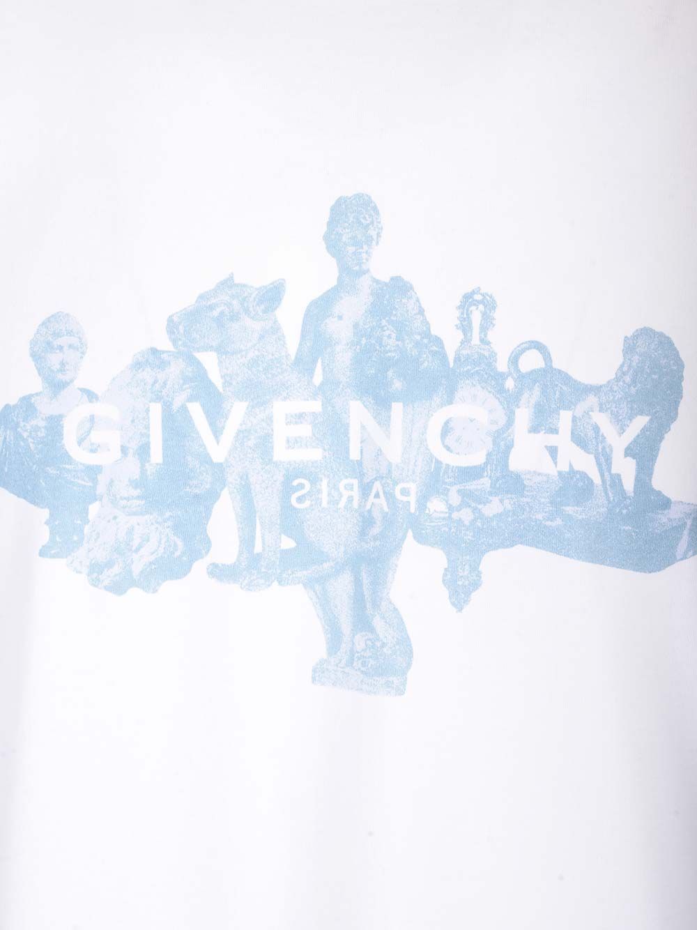 クルーネック コットン Tシャツ ウィズ ジバンシィ ロゴ プリント