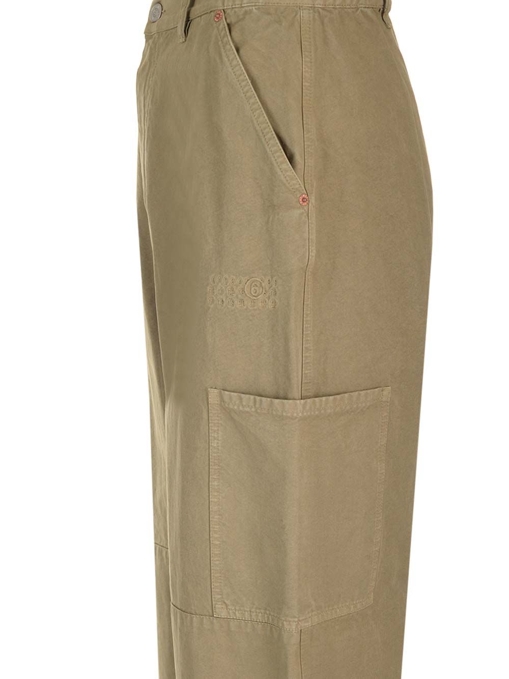 ミリタリー グリーン コットン トラウザーパンツ MM6 Maison Margiela