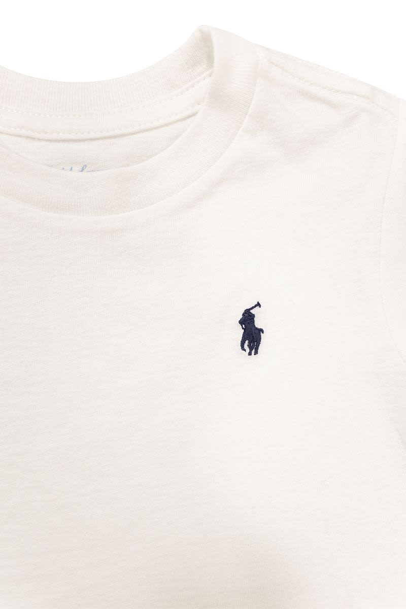 クルーネック コットン ジャージ Tシャツ