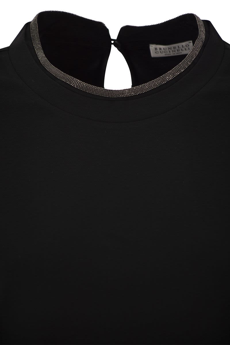 ストレッチ コットン ジャージ Tシャツ ウィズ プレシャス