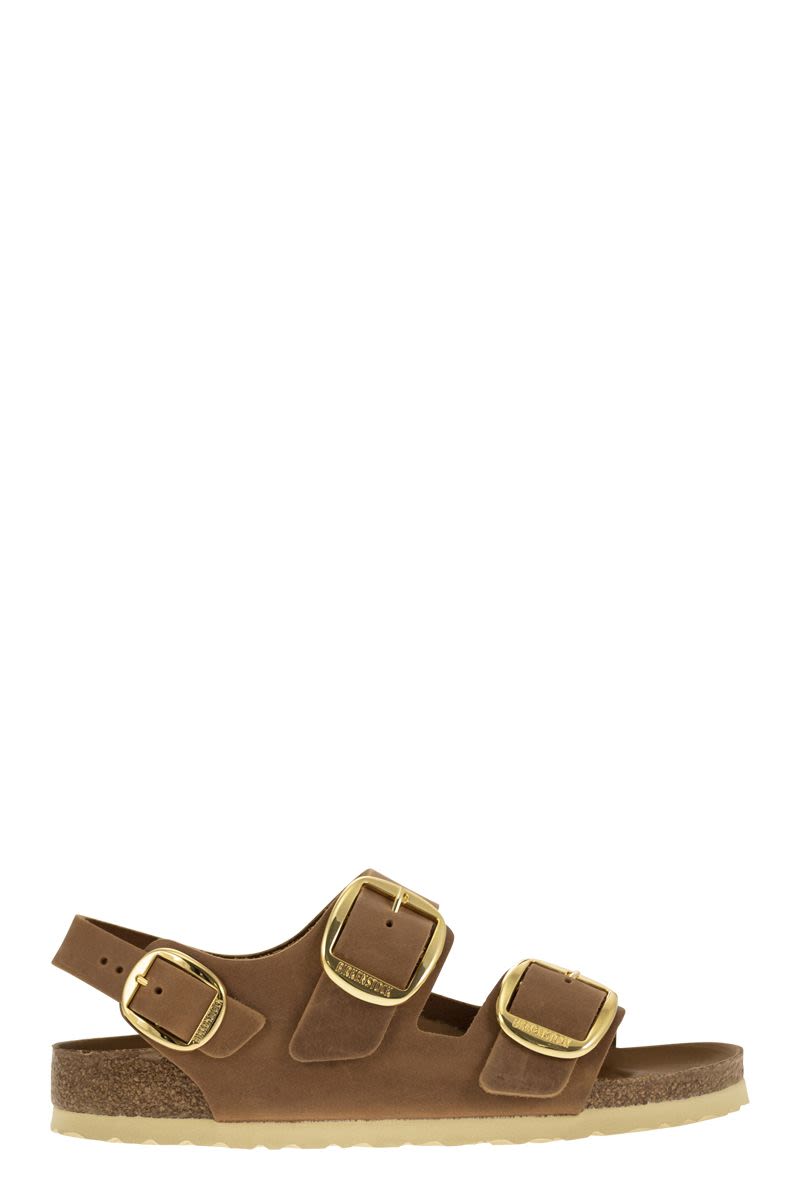 ミラノ ビッグ バックル レザー サンダル