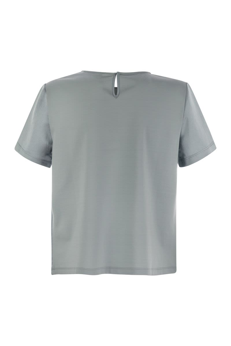 サテン アンド ジャージ Tシャツ