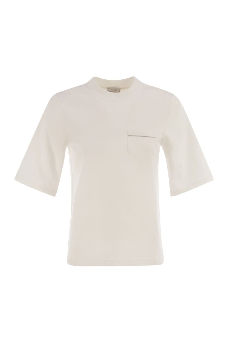 コットン ブレンド ジャージ Tシャツ