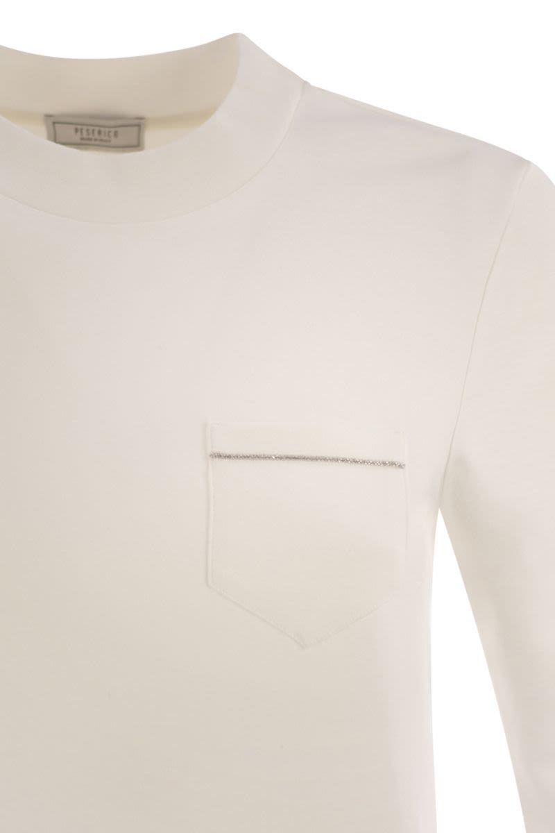コットン ブレンド ジャージ Tシャツ