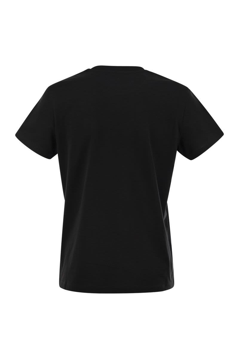 コットン Tシャツ ウィズ トーン・オン・トーン エンブロイダード ロゴ