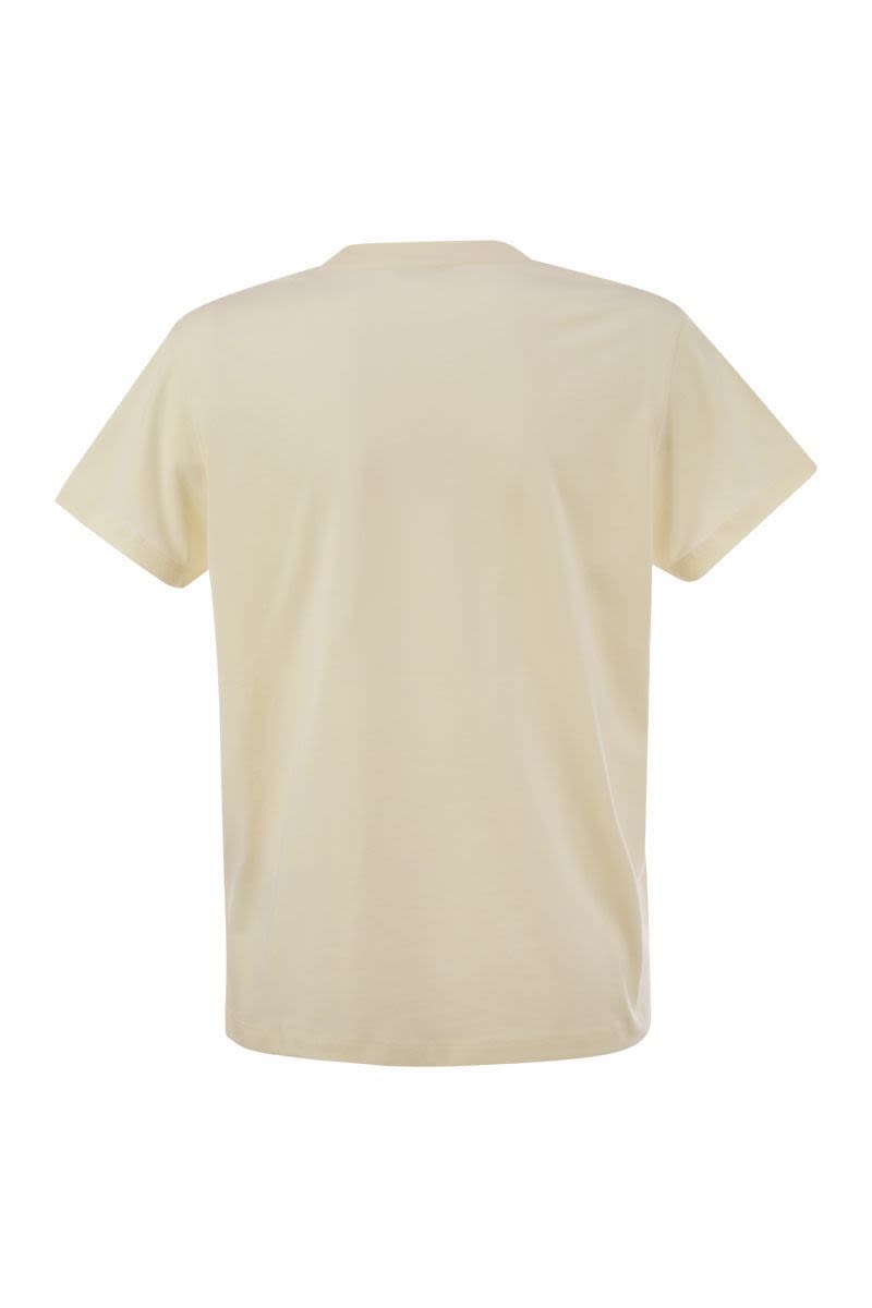 コットン Tシャツ ウィズ トーン・オン・トーン エンブロイダード ロゴ