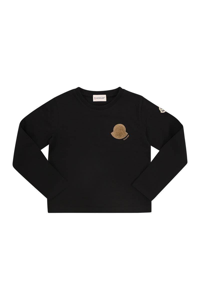 ロングスリーブ コットン Tシャツ ウィズ テディ ロゴ