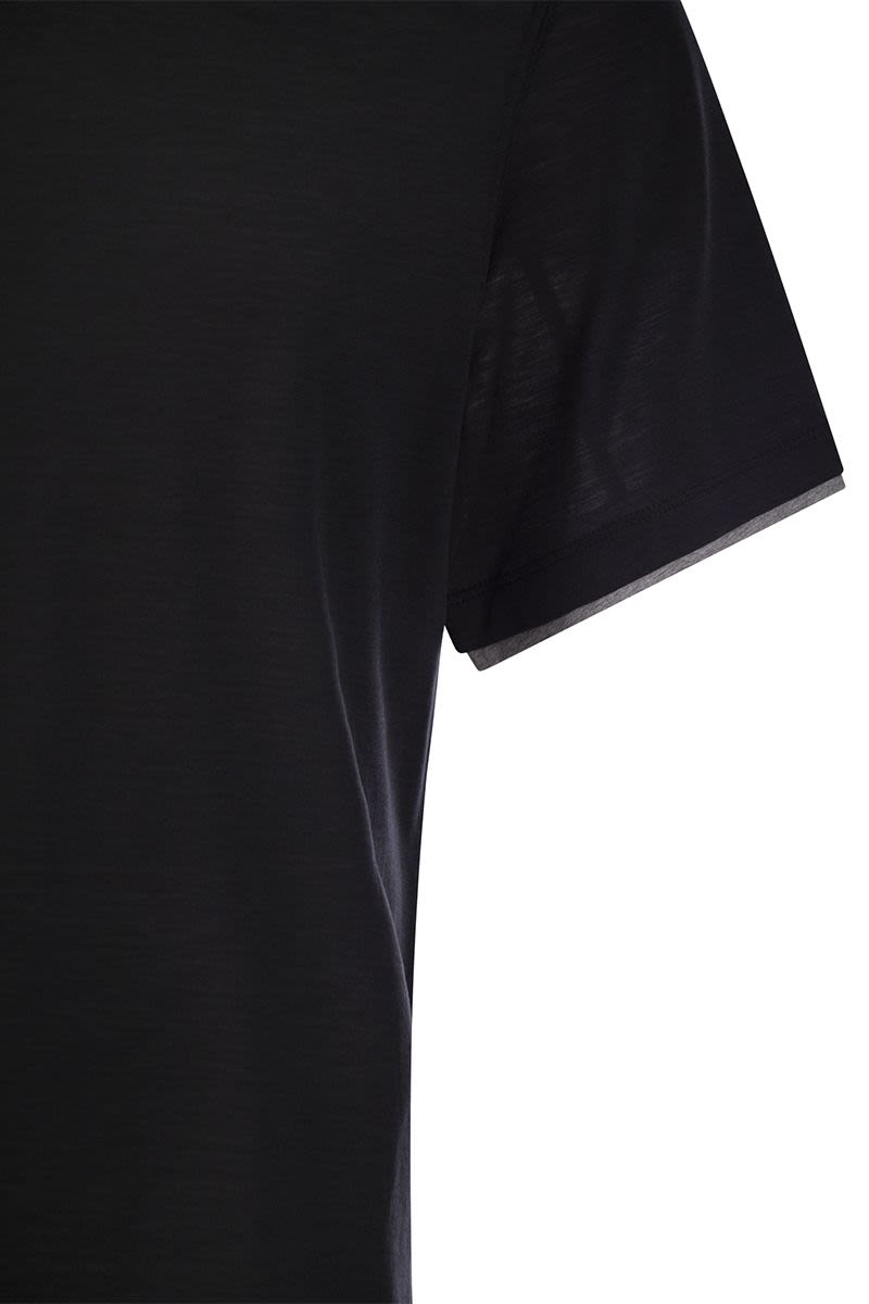 シルク アンド コットン Tシャツ
