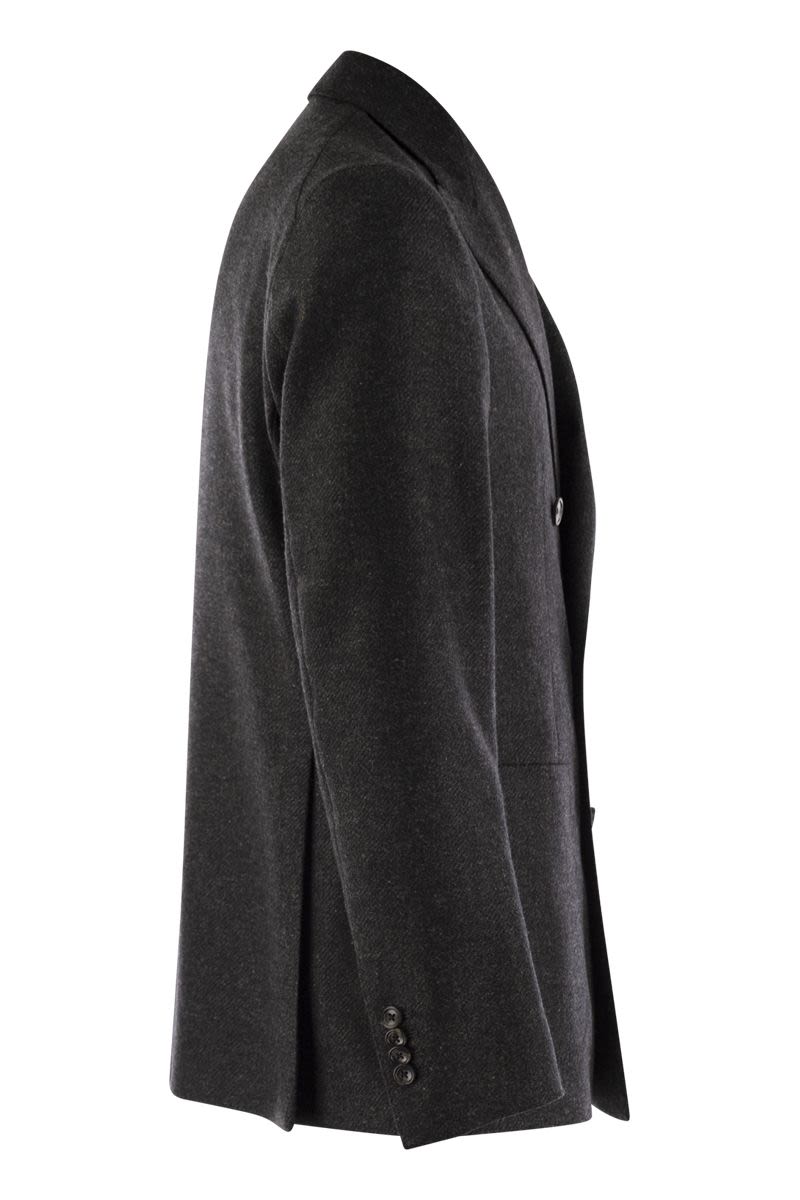 ウール アンド カシミア ダブルブレステッド ジャケット